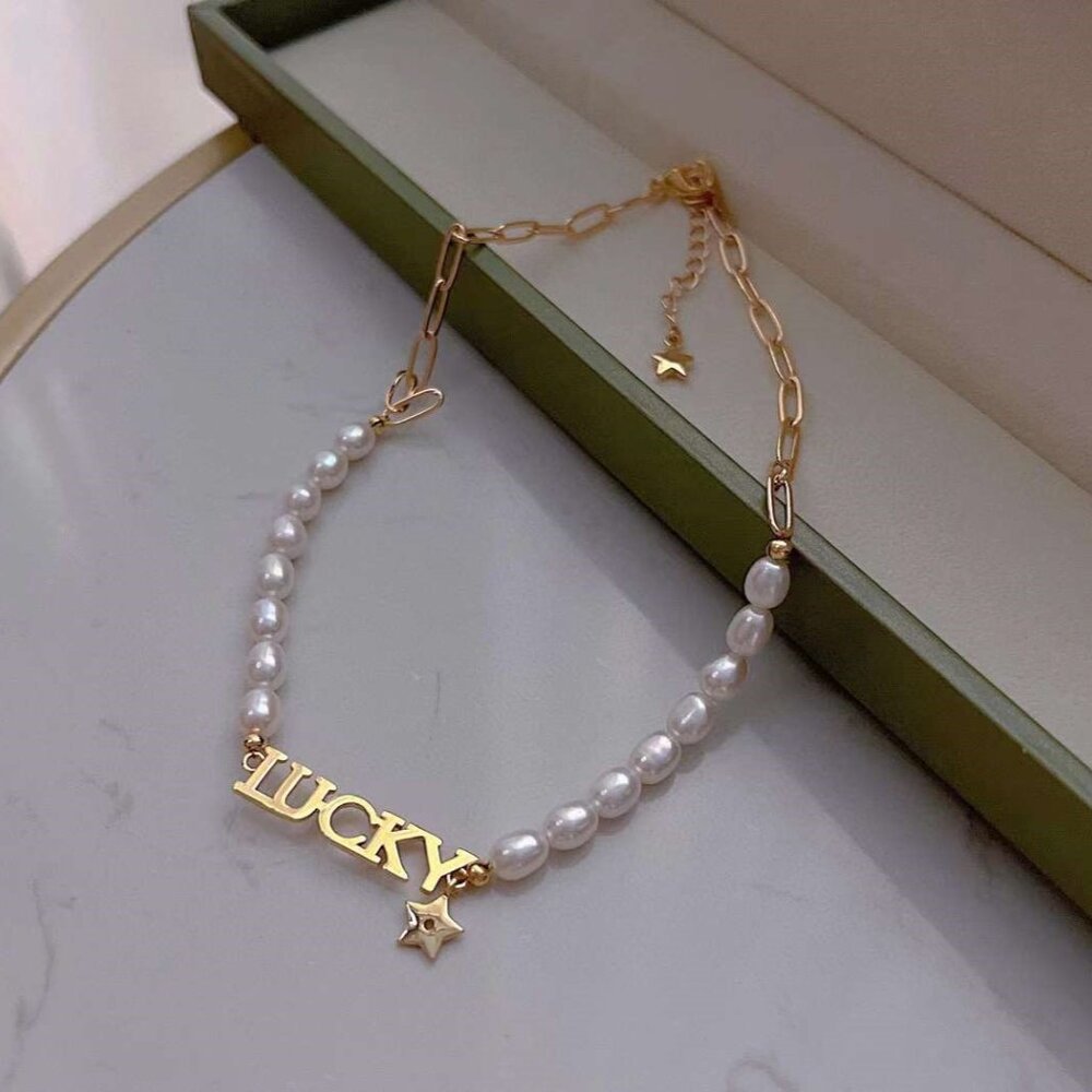 Lucky 18K Gold-Plated Freshwater Pearl Necklace